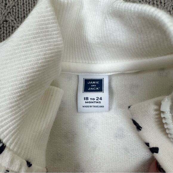 Janie & Jack Animal Print Black & White Short Sleeved Sweatshirt Dress ~ 18/24M - Picture 7 of 11